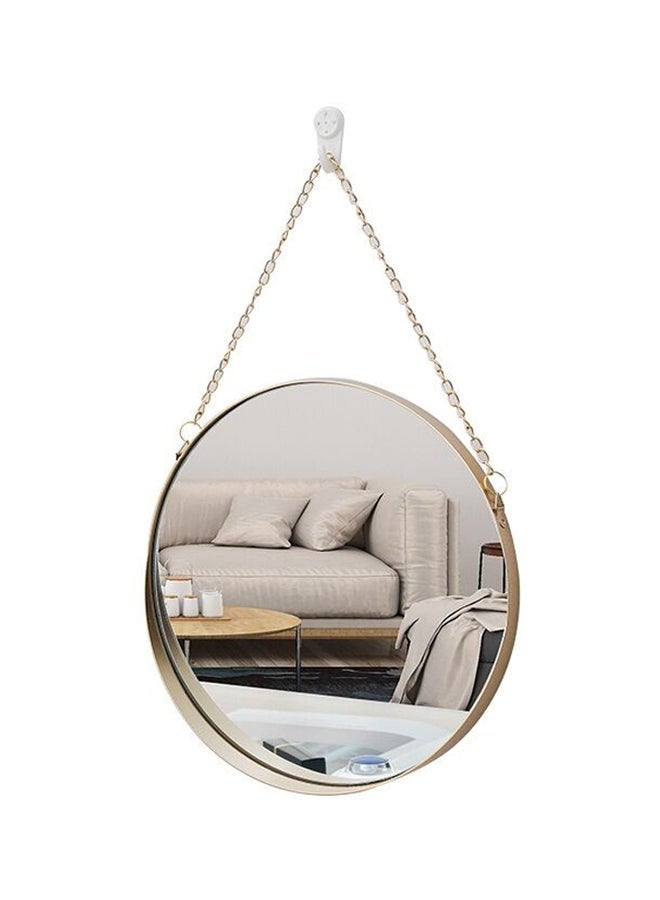 Bukela Round Wall Hanging Mirror Gold/Clear 26x26cm - Image 1