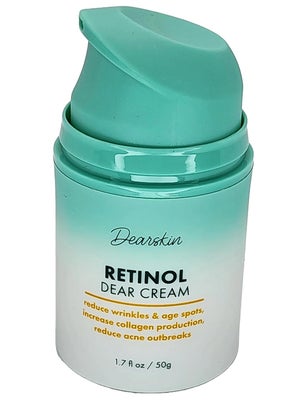 Dearskin Retinol Cream for Face Anti Aging Moisturizer Wrinkle 17oz Night and Day with Botanical Hyaluronic Acid Vitamin E Jojoba Oil Aloe Vera Vegan  New Pump Bottle 