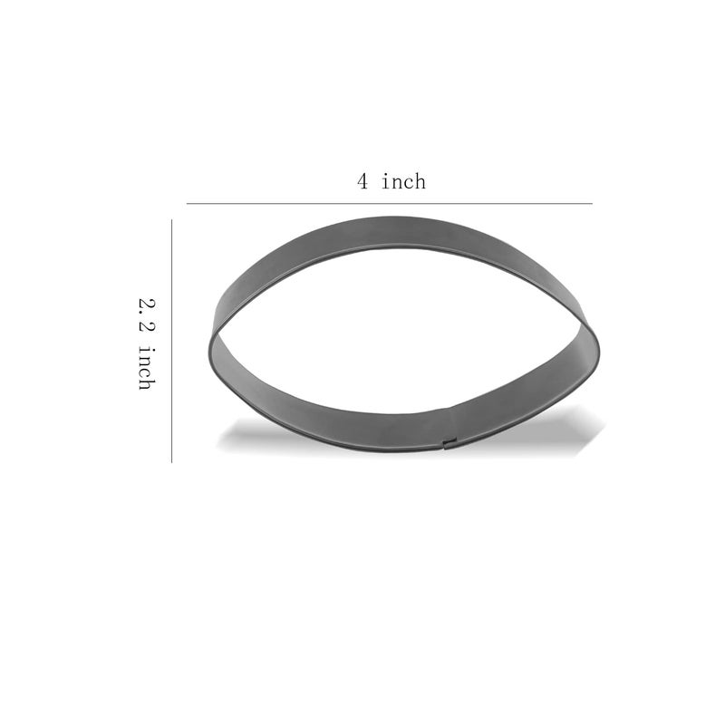 Keewah Football Cookie Cutter  4 x 2.2 inch  Stainless Steel - Image 2