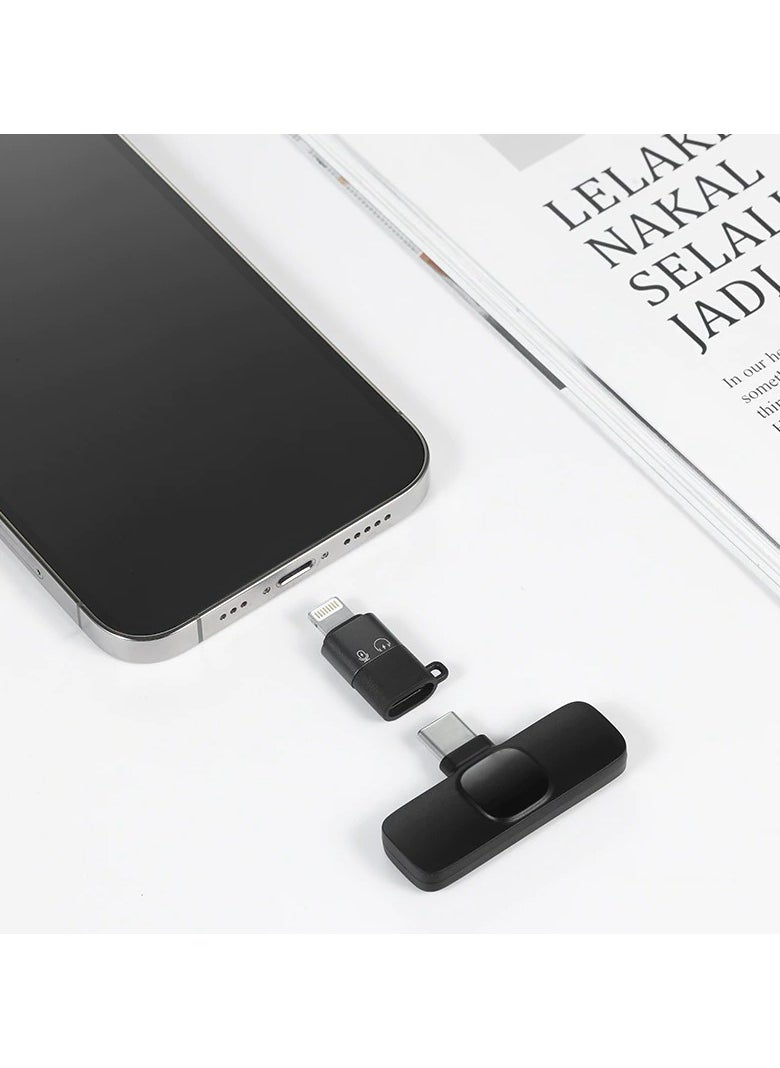 K9 Wireless Dual Microphone Kit - 2in1 Bluetooths Mic for iPhone and Android - Lapel Lavalier Mic for Vlogging, Interviews, Live Streaming