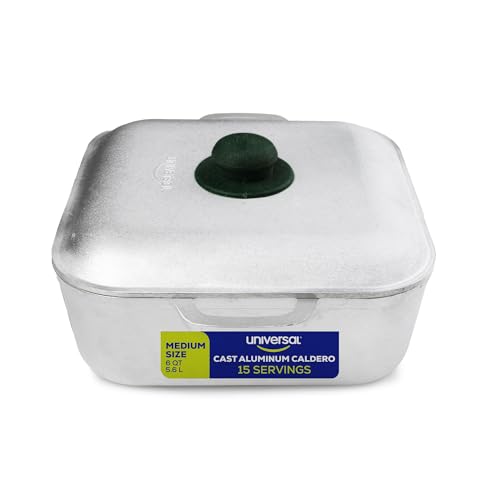 Universal 6 Quart 15 Cups Square Caldero Cast Aluminum Cooking Pot with Lid Oven Safe Dutch Oven Pot for Rice Soups Stews Roasting Everyday Cooking - Image 1