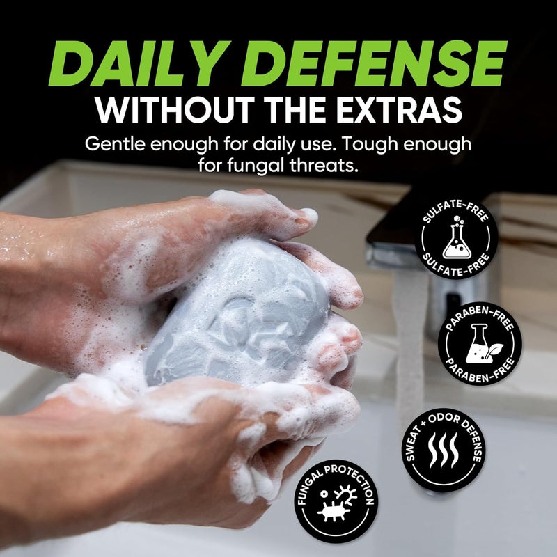 Roycederm Antifungal Soap Bar Helps with Athletes Foot Jock Itch Ringworm for Active Skin Relieves Itching Burning Scaling and Discomfort with Tea Tree Oil Charcoal Volcanic Ash - Image 5