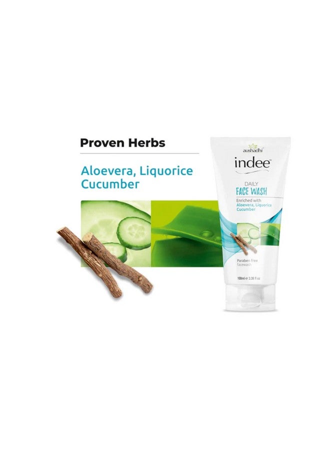 Indee Daily Face Wash Oily Skin Cleanser for Sensitive, Oily & Combination Skin 100 ml Non-Irritant | Non-Drying | Gently Cleanses Makeup | Face Cleanser for Women & Men - Image 2