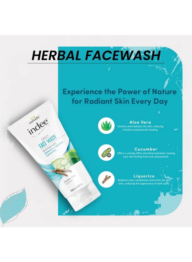 Indee Daily Face Wash Oily Skin Cleanser for Sensitive, Oily & Combination Skin 100 ml Non-Irritant | Non-Drying | Gently Cleanses Makeup | Face Cleanser for Women & Men - Image 3