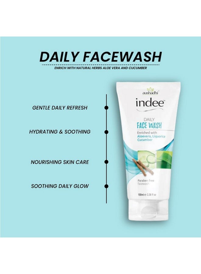 Indee Daily Face Wash Oily Skin Cleanser for Sensitive, Oily & Combination Skin 100 ml Non-Irritant | Non-Drying | Gently Cleanses Makeup | Face Cleanser for Women & Men - Image 4