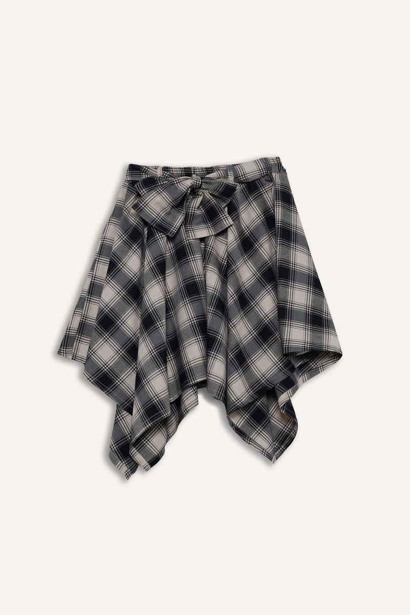 DeFacto Girl Asymmetrical Plaid Skirt - Image 3