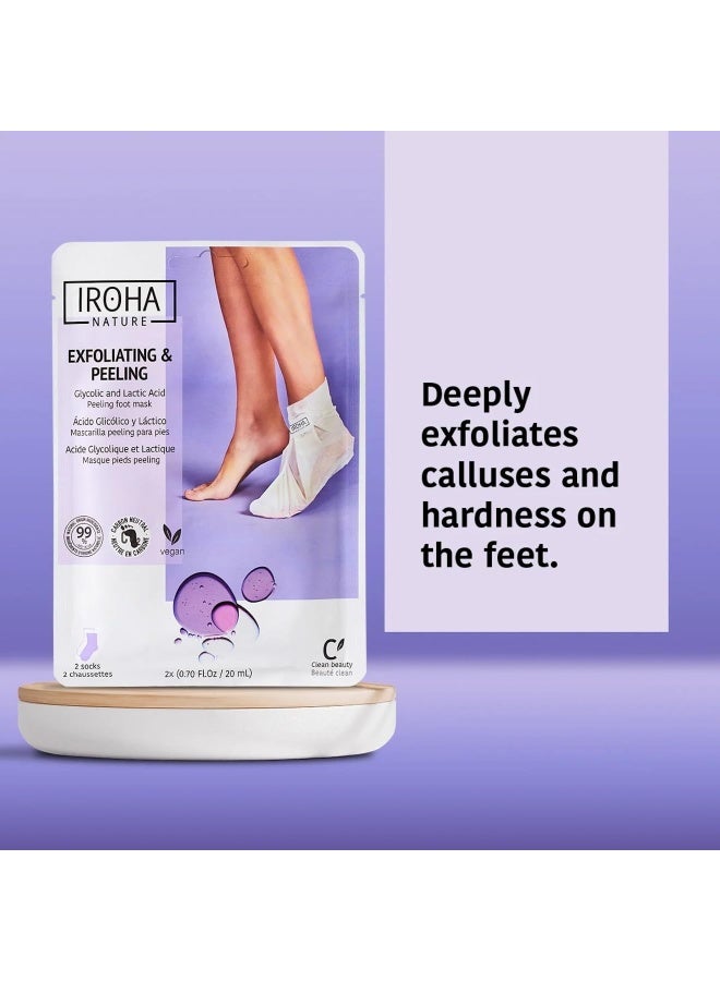 Iroha Nature SOCKS TREATMENT FOR FEET | Exfoliating | Lavander (2 units - One use) CLEAN BEAUTY - Image 5