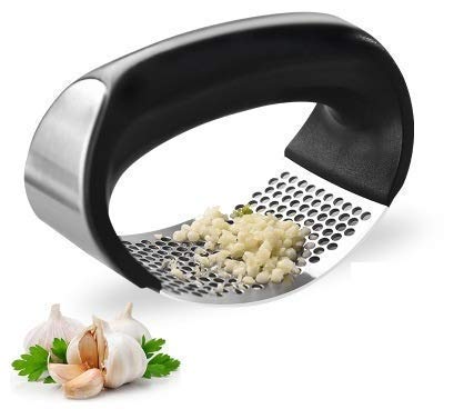 Lexazo Stainless Steel Garlic Presser Garlic Press Crusher for Kitchen Garlic Crusher for Kitchen Ginger Presser for Kitchen - Image 4
