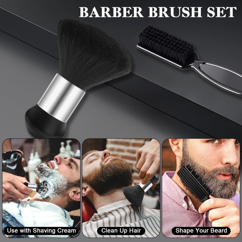 DUAIU 9Pcs Hair Comb Set, Professional Barber Combs for Hair Cutting and Styling - Premium Grade Hair Spray Bottle Neck Duster Barber Brush Set, Taper Texture Clipper Comb Tools for Men Boys - Image 2