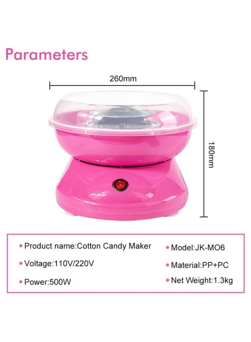 Gulf Trend Electric DIY Sweet Cotton Candy Maker Portable Cotton Sugar Floss Machine Girl Boy Gift Children's Day Marshmallow Machine,Pink - Image 3