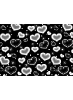 8X6Ft Black Heart Photo Backdrop 90S Backdrops For Photoshoot Valentine'S Day Backdrop Women Men Happy Birthday Photography Background Banner Photo Booth Studio Props X14