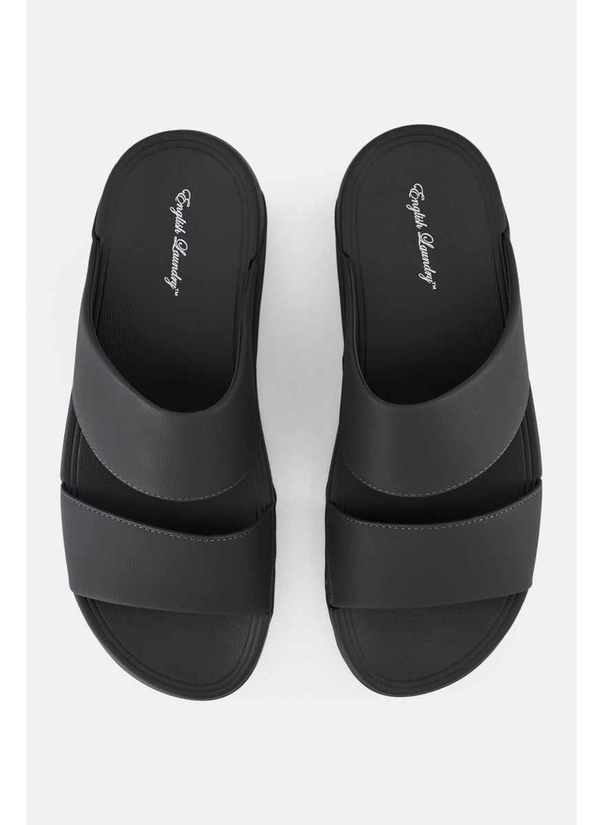 English Laundry Men Slip On Sandals, Dark Grey  - Image 2