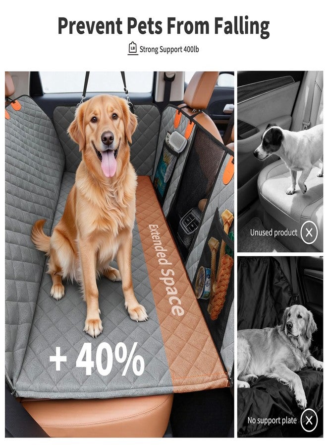 HOTEAGLE Back Seat Cover for Dogs, Waterproof Hard Bottom Spacious and Comfortable, Ideal for Car Trips and Outdoor Adventures, Cherished by Pet Owners（Grey） - Image 2
