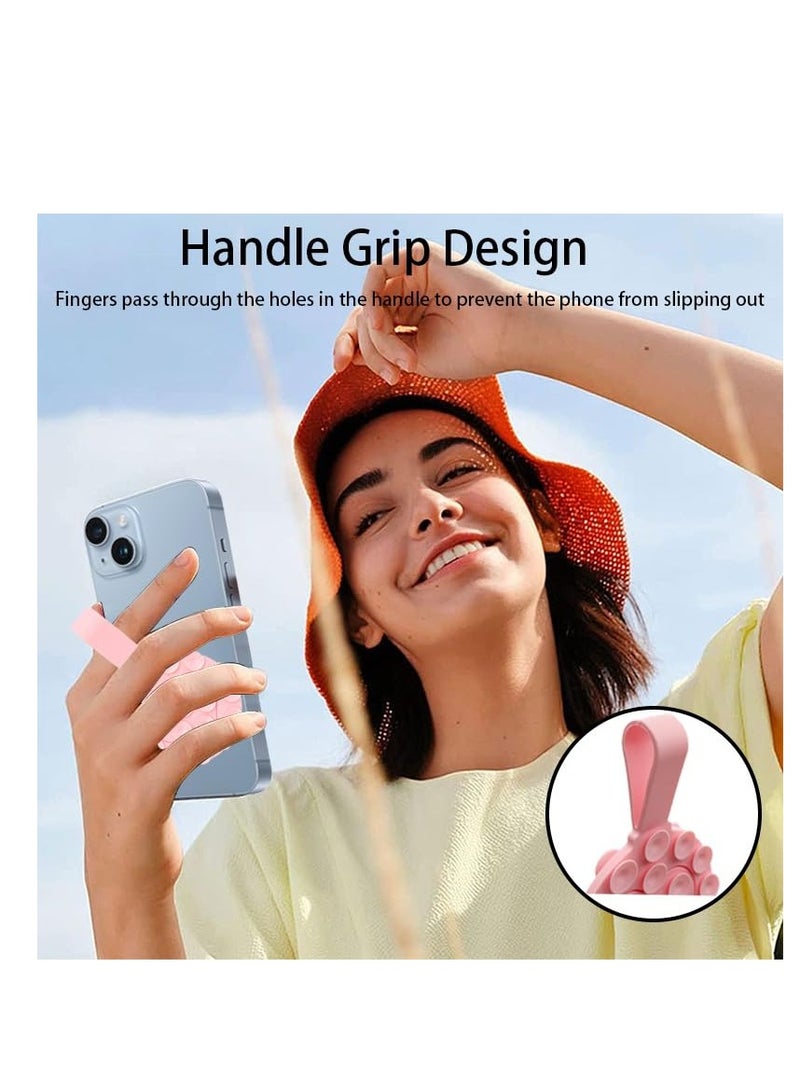 Excefore 3 Pack Silicone Suction Cup Phone Mount, Double Sided Love Phone Mount, Non-Slip Self-Adhesive Cell Phone Suction Bracket, Suitable TikTok Creator, Videos, Selfies - Image 3