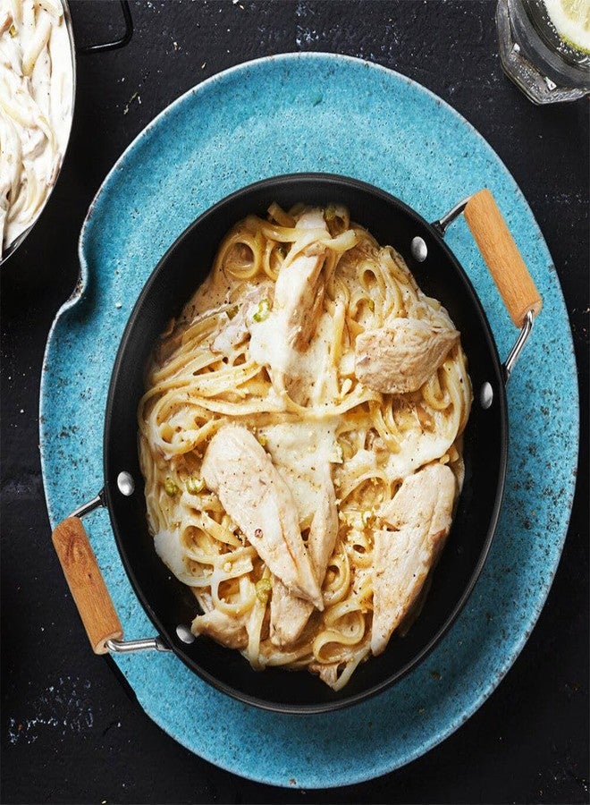 هيموتون مقلاة هيموتون المصنوعة من الفولاذ المقاوم للصدأ، مقلاة ووك من الفولاذ الكربوني مع غطاء، مقلاة إسبانية، أواني صغيرة للمأكولات البحرية، مقلاة قلي، مقلاة باييلا، مقلاة ووك صينية، أواني طهي من الفولاذ المقاوم للصدأ، مقلاة طعام، قدر ساخن، مانع للانسكاب، معدن فردي - Image 4