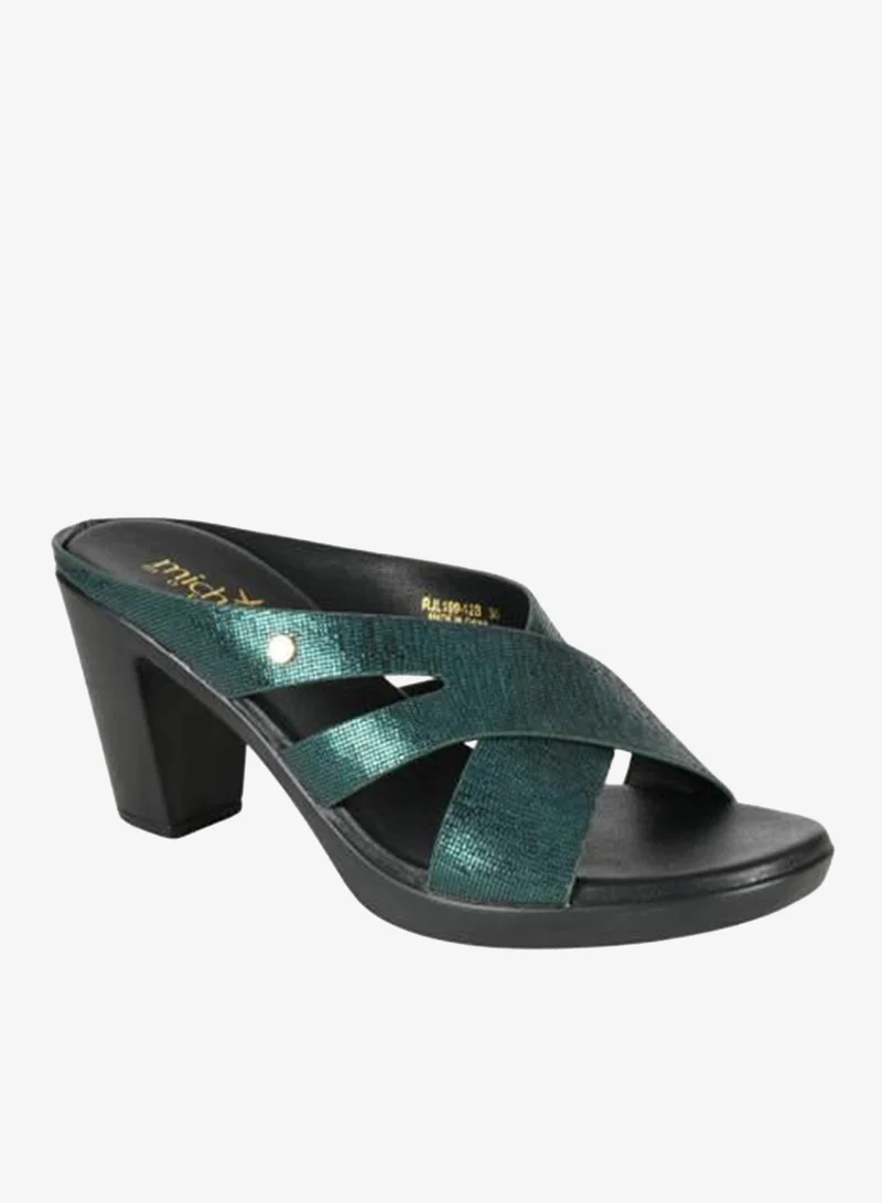 Michelle Morgan 092-2905 Michelle Morgan Ladies High Heel Sandals RJL199-12B Green