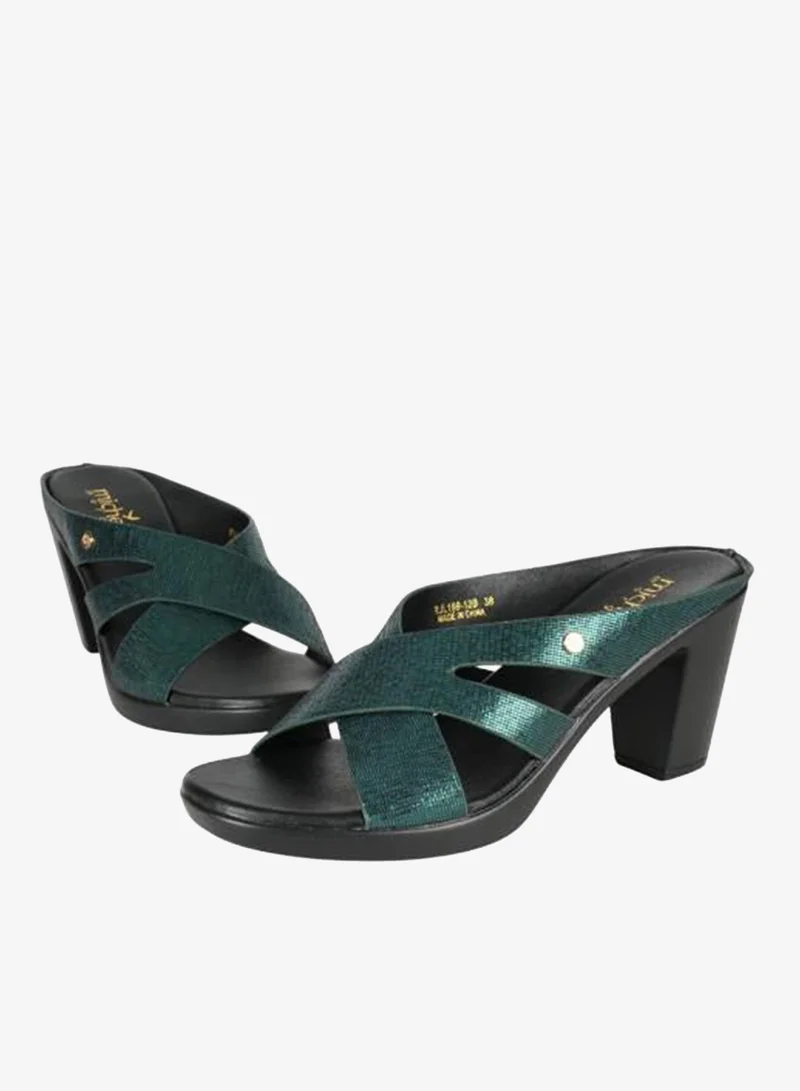Michelle Morgan Green 092-2905 Michelle Morgan Ladies High Heel Sandals RJL199-12B Green for Women | Best Price UAE