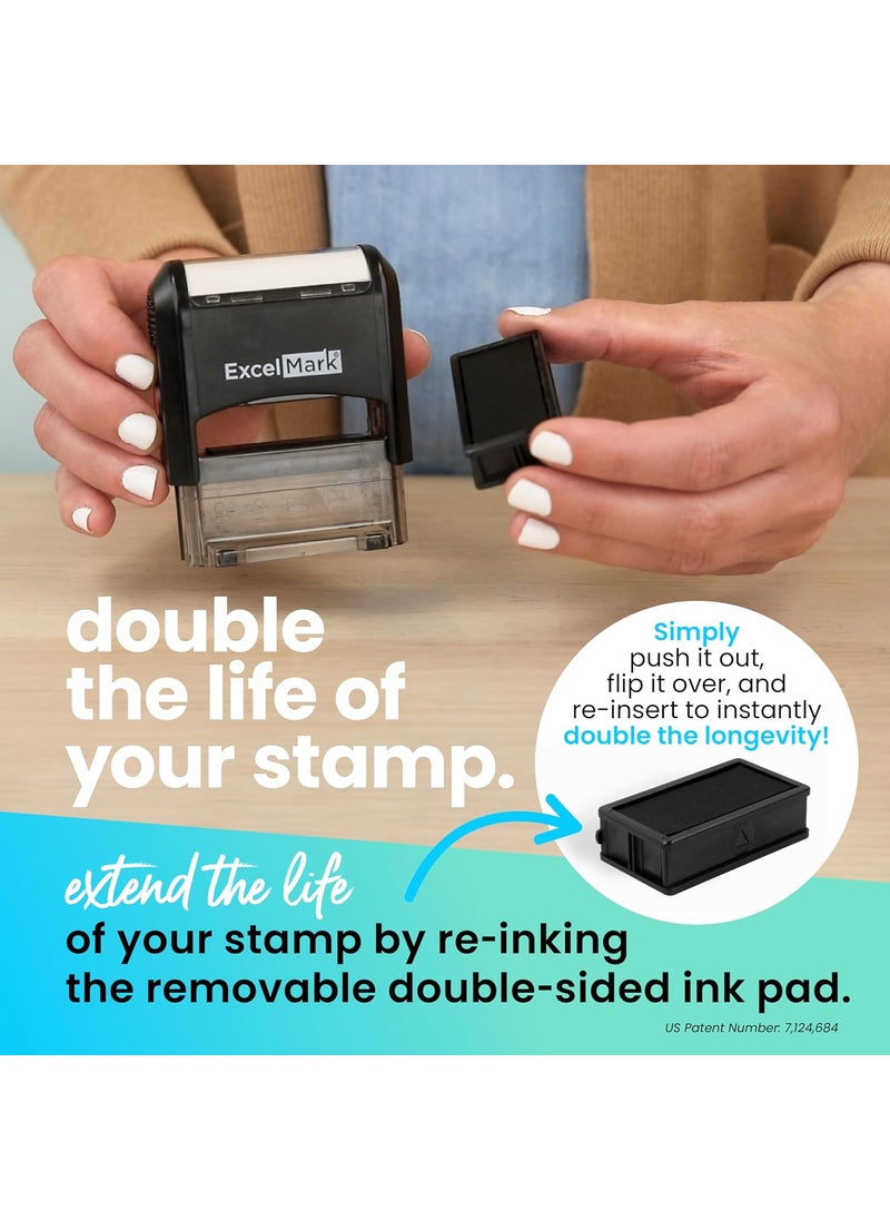 ExcelMark ExcelMark SelfInking Rubber Stamp  Return to Sender Not at This Address  Red Ink Medium  - Image 5