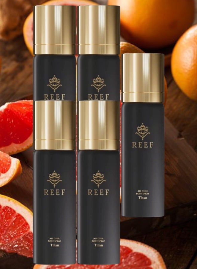 Reef 5 Pieces Body Spray Titan 125ML - Image 1