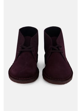 clarks Men Standard Desert Lace Up Ankle Boots, Burgundy  - Image 3