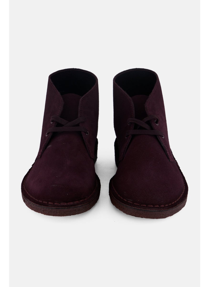 clarks Men Standard Desert Lace Up Ankle Boots, Burgundy  - Image 3