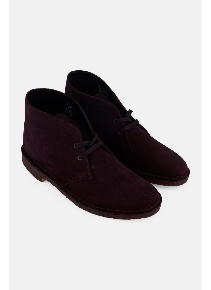 clarks Men Standard Desert Lace Up Ankle Boots, Burgundy  - Image 1