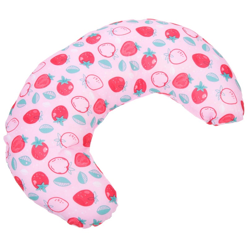 Pink Strawberry Design U Shaped Cat Pillow Soft Breathable Pet Neck Cushion - Image 2