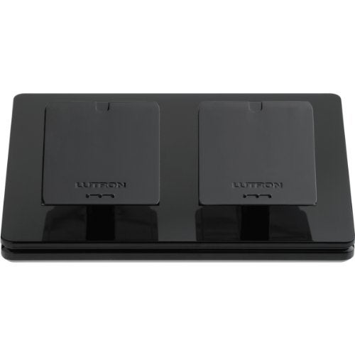 Lutron Caseta Smart Lighting Dual Pedestal for Pico Remotes, L-PED2-BL, Black - Image 1