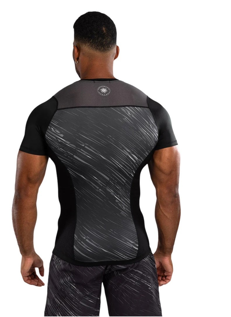 VENUM - VENUM RAPID RASHGUARD SHORT SLEEVES BLACK/STORM GREY - Image 1