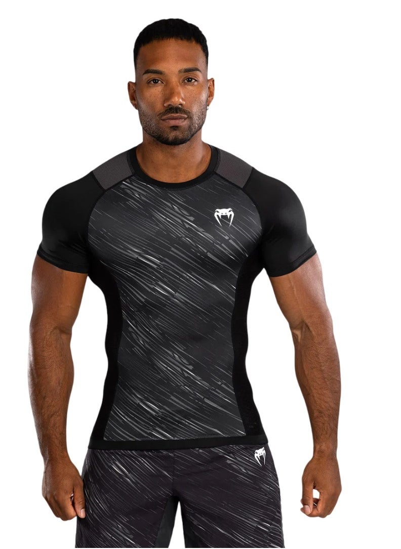 VENUM - VENUM RAPID RASHGUARD SHORT SLEEVES BLACK/STORM GREY - Image 1