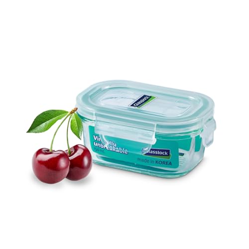 Glasslock Korea Tempered Glass Storage Containers with Lid - Classic 150ml Rectangle - Airtight Food Storage Kitchen Container - Office Lunch Tiffin Box/Bowl, Microwave/Dishwasher/Fridge/Freezer Safe - Image 1