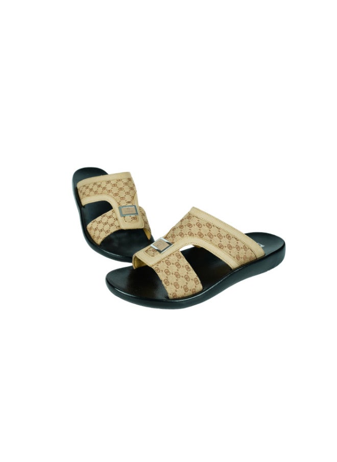 barjeel uno - 008-3564 Barjeel Mens Arabic Sandals 63102 Beige - Image 1