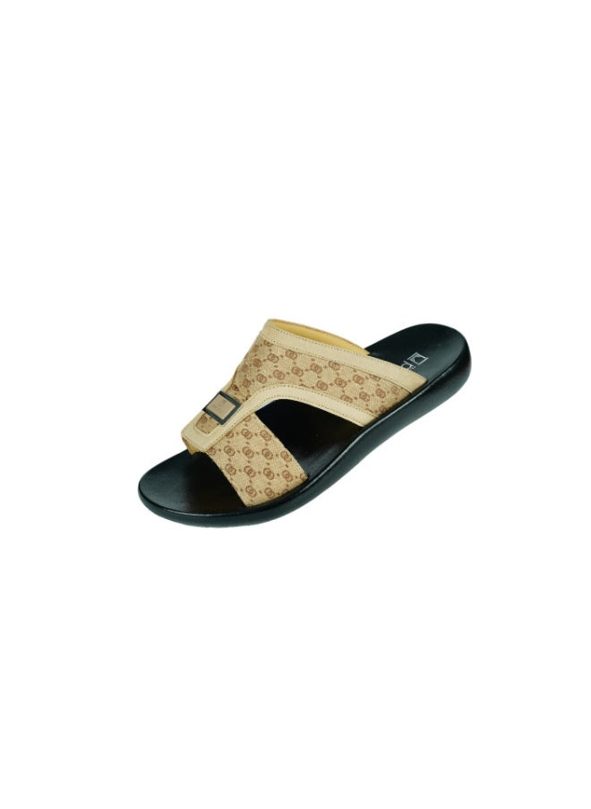 barjeel uno - 008-3564 Barjeel Mens Arabic Sandals 63102 Beige - Image 1