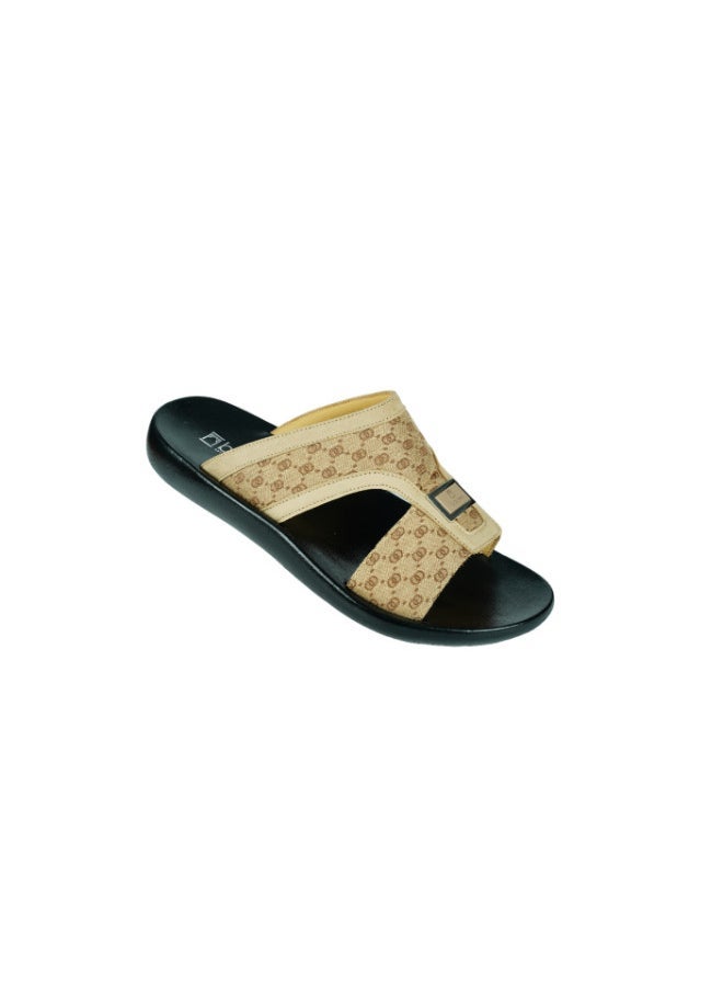 barjeel uno - 008-3564 Barjeel Mens Arabic Sandals 63102 Beige - Image 1
