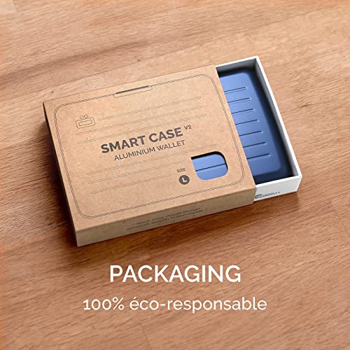 ÖGON -DESIGNS- Aluminum wallet, Large capacity with metal lock, RFID Protection against fraud and demagnetization, Smart Case OSLO Large model - Image 5