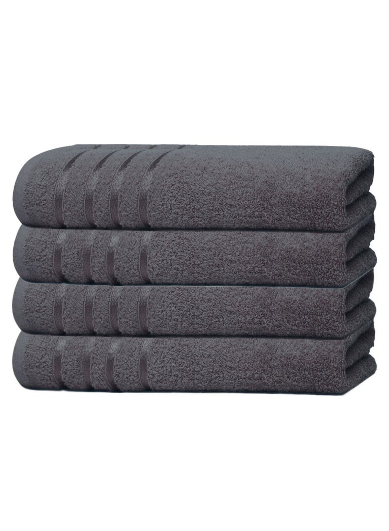 DXB GADGETS Pack of 4 Premium Towels 85 x 145 cm 500 GSM 100% Cotton Highly Absorbent  - Image 1