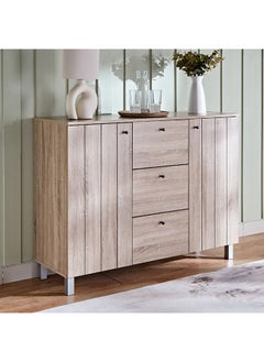 Home Box خزانة جانبية إدموند 2 باب مع 3 أدراج 40 × 90 × 120 سم  - Image 1
