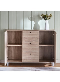 Home Box خزانة جانبية إدموند 2 باب مع 3 أدراج 40 × 90 × 120 سم  - Image 3