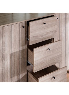 Home Box خزانة جانبية إدموند 2 باب مع 3 أدراج 40 × 90 × 120 سم  - Image 4