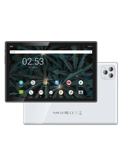 BDF P50 4G LTE Tablet PC 10.1 inch 8GB Plus 256GB Android 12 MTK6762 Octa Core with Leather Case Support Dual SIM EU Plug Silver