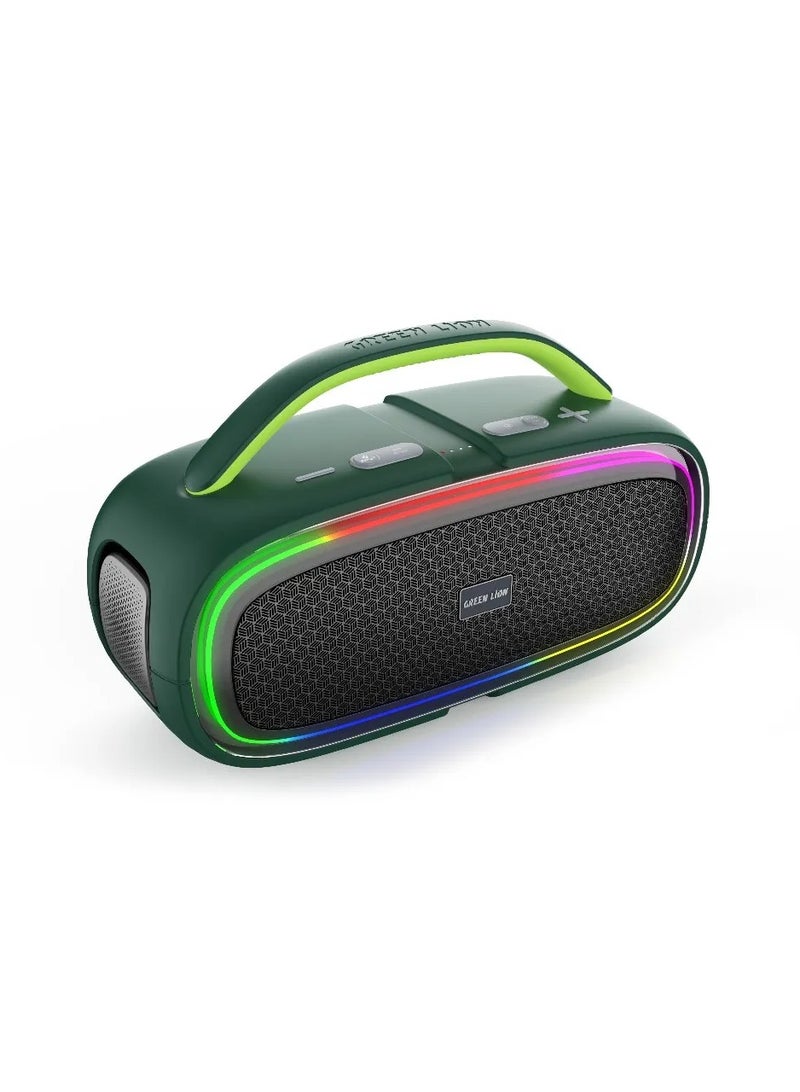 GREEN LION Beam Plus Wireless Speaker 100W with 6Hrs Play Time / Bluetooth Version V5.0 / Mic Connection 2.4GHz / Transmission Range 10 m / Battery Capacity 15000mAh- Green - Image 1