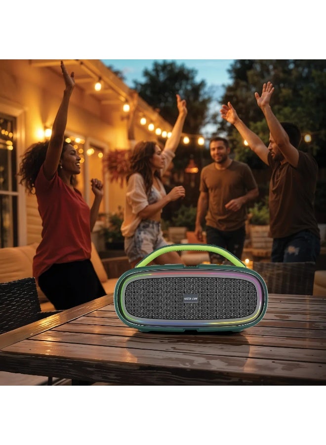 GREEN LION Beam Plus Wireless Speaker 100W with 6Hrs Play Time / Bluetooth Version V5.0 / Mic Connection 2.4GHz / Transmission Range 10 m / Battery Capacity 15000mAh- Green - Image 2