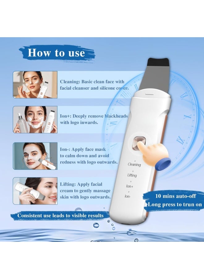 أداة تنظيف البشرة 4 في 1 – مقاومة للمياه – منظف المسام وإزالة الرؤوس السوداء للوجه - Image 4