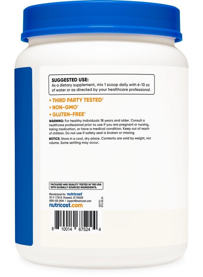 Nutricost بودرة L-جلوتامين من نوتريكوست 1 كجم - بدون نكهة، غير معدلة وراثيًا، خالية من الجلوتين - Image 4