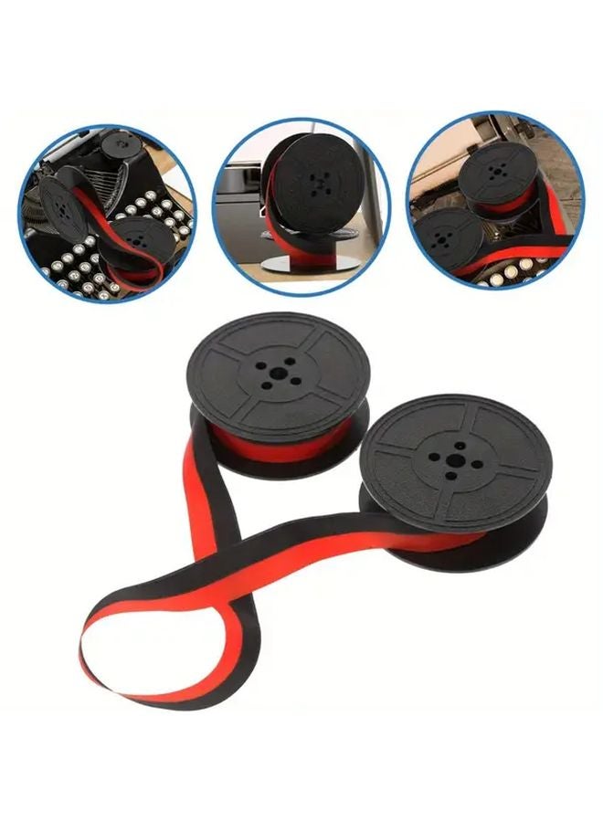 Red and Black Bicolor Retro Typewriter Ink Ribbon Portable Vintage Uncharged - Image 1