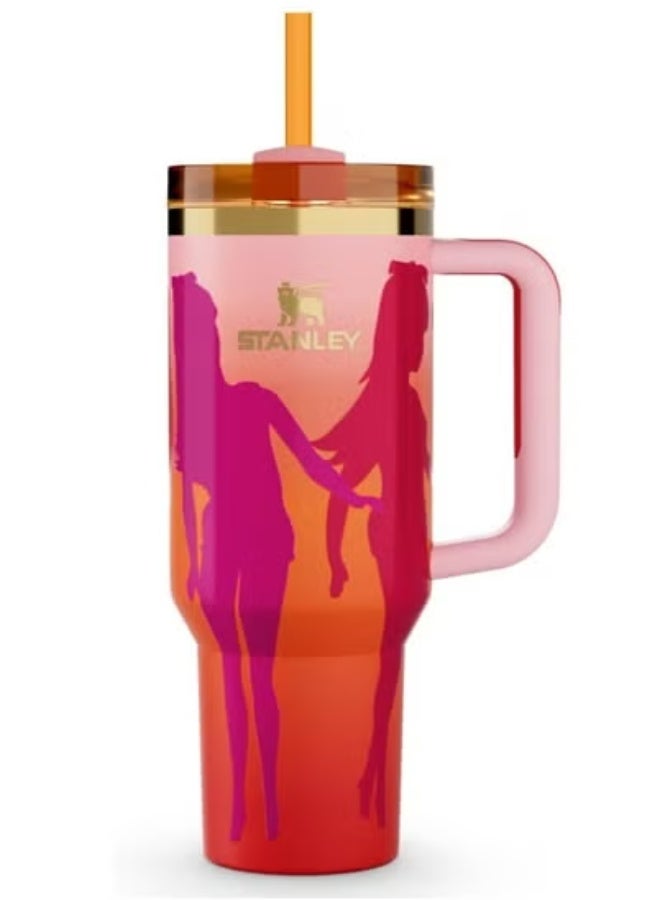Stanley Barbie x Stanley ’60s Twist ’N Turn Quencher 40 OZ | Limited Edition Stainless Steel Tumbler with Retro Swirl Design | BPA-Free, Reusable Straw, Leak-Proof Lid & Easy-Grip Handle | Double-Wall Vacuum Insulated | Hot & Cold Travel Mug | Eco-Friendly - Image 1