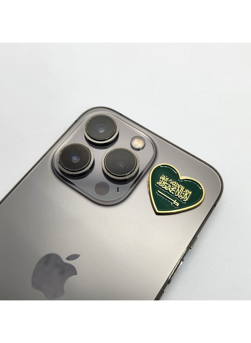 Acnor Saudi Flag Shape  mobile Sticker - Premium Quality Metal for Mobile, Cars, Laptops, and Accessories - Image 3