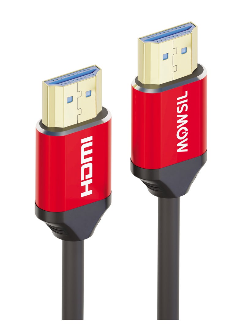 MOWSIL كابل HDMI بسرعة 18 جيجابت في الثانية، 4K @30 هرتز، كابل 1.4 بوصة، 10 أمتار، سلك فيديو مضفر من HDMI إلى HDMI، متوافق مع أجهزة فك التشفير، PS-3/4، التلفزيون، جهاز العرض، الشاشة، الكمبيوتر المحمول  - Image 1