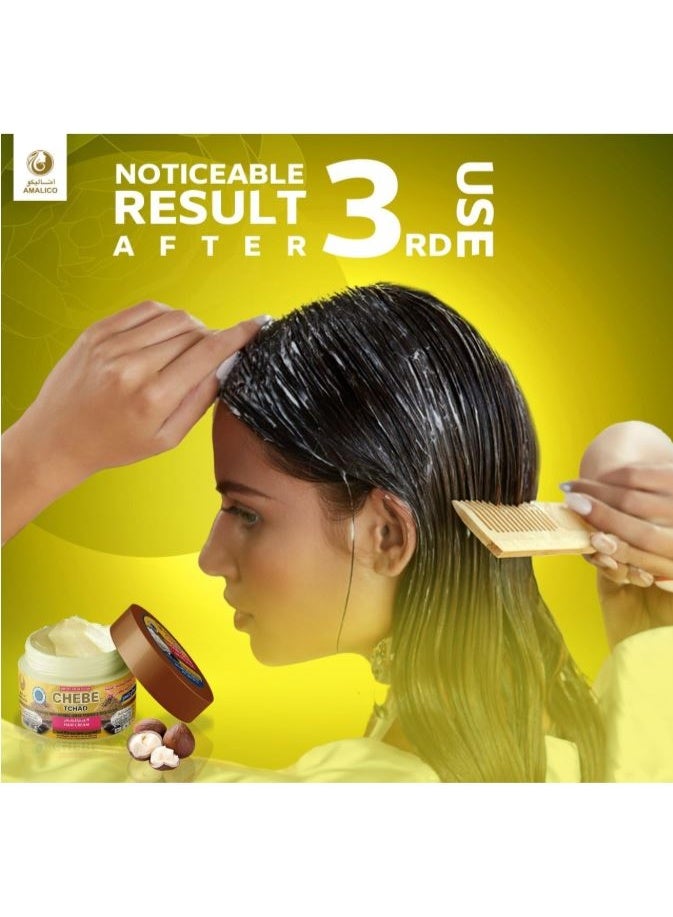AMALICO Hair Growth Cream With Chebe Powder & SHEA BUTTER Leave in Moisturizer Ready to Use Olive and Palm Oil for Deep Scalp Nourishment 360 gram - Image 4