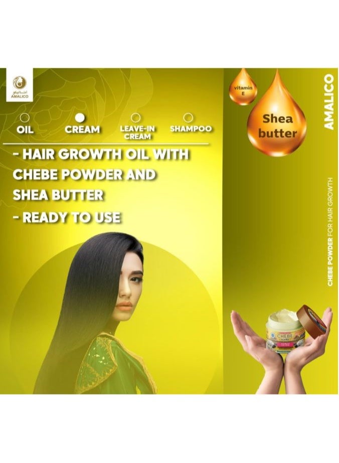 AMALICO Hair Growth Cream With Chebe Powder & SHEA BUTTER Leave in Moisturizer Ready to Use Olive and Palm Oil for Deep Scalp Nourishment 360 gram - Image 5